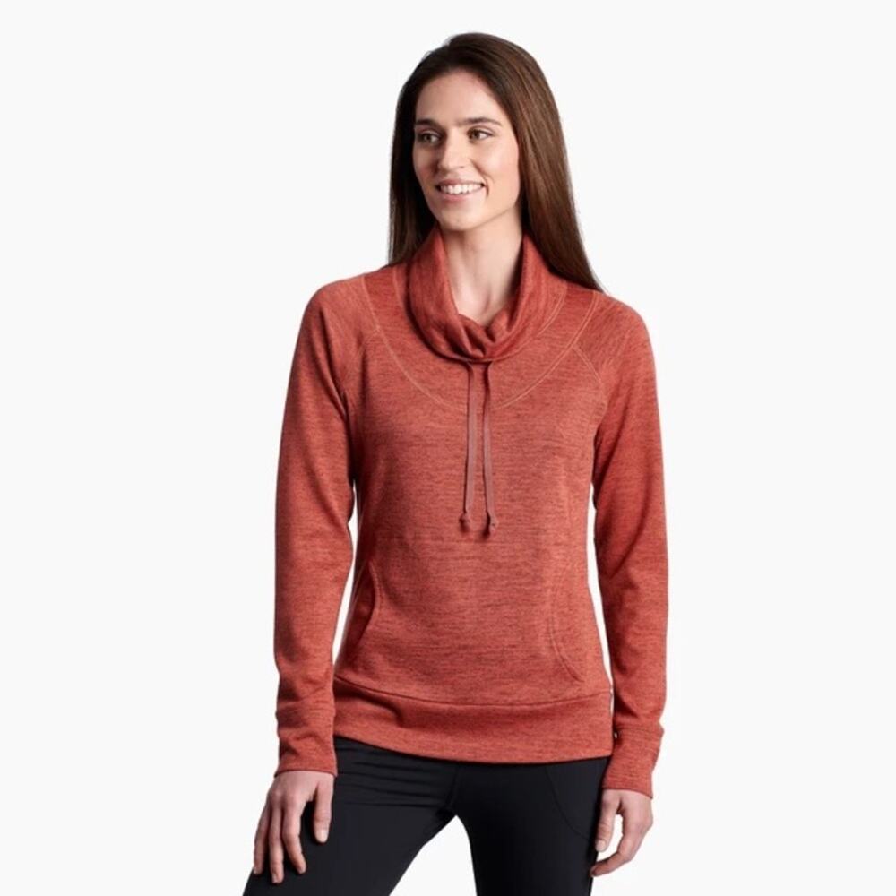 Kuhl Léa Pullover Turtleneck Deep Blush Heathered Pink Sweater Large